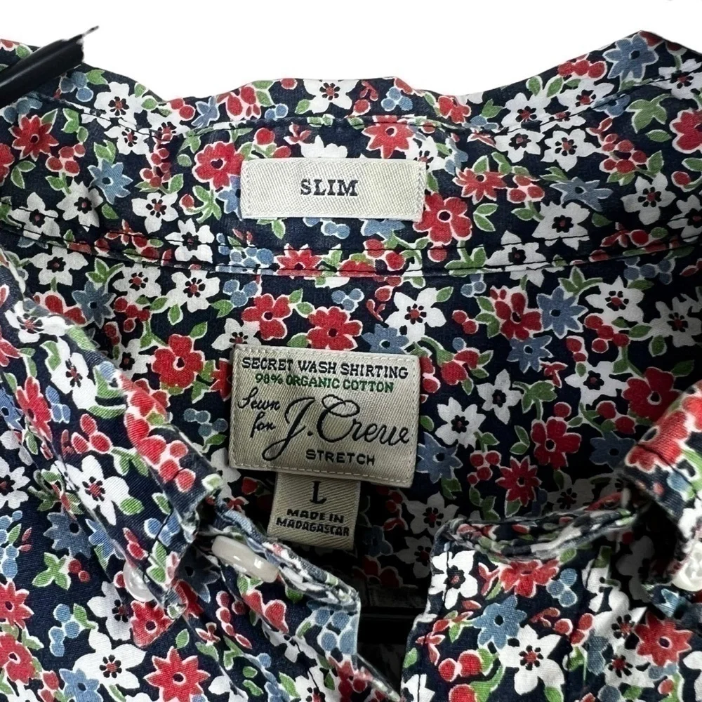 J.Crew Men’s Floral Casual Shirt Long Sleeve Size L